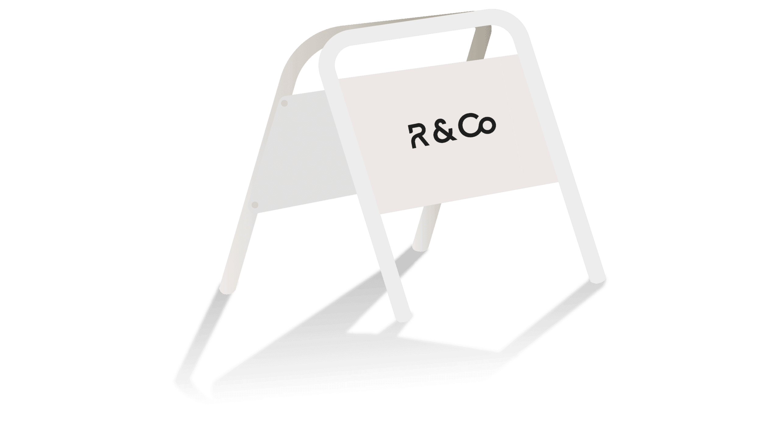 visningsskilt med logo til Røisland & Co
