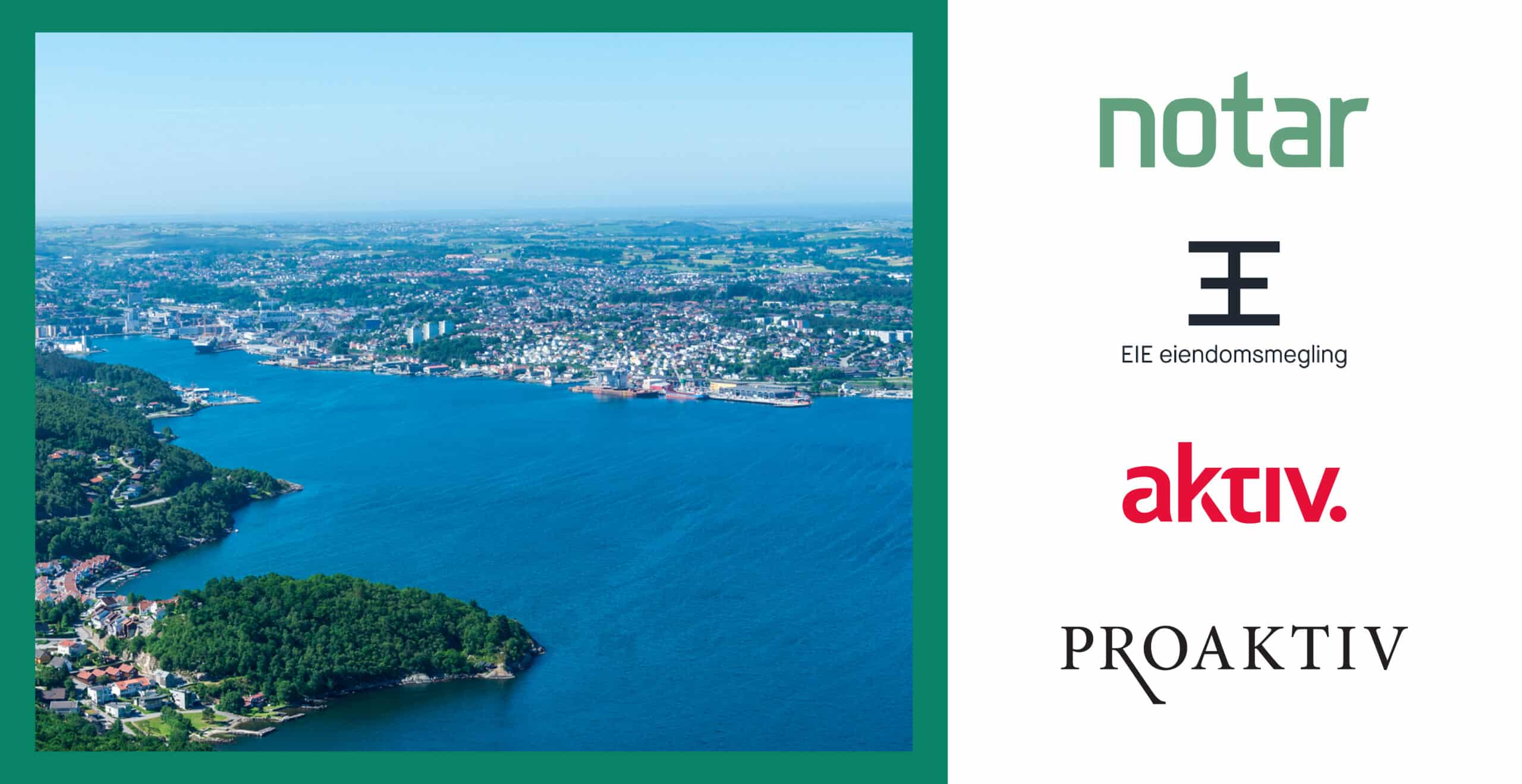 Flyfoto over Sandnes by og fjorden, brukt som illustrasjon i artikkel om hvor mye det koster å selge bolig i kommunen.